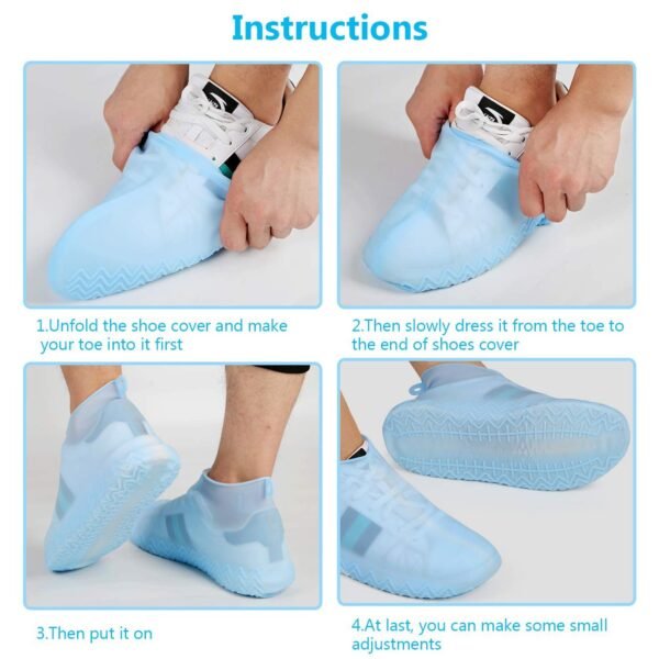 Non-Slip Silicone Rain Anti skid Waterproof Fordable Boot Shoe Cover (Mix Color)