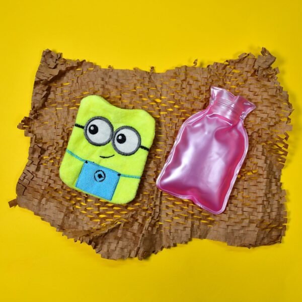 Minions Hot Water Bag - 2-Eye Design with Cover for Pain Relief & Warming