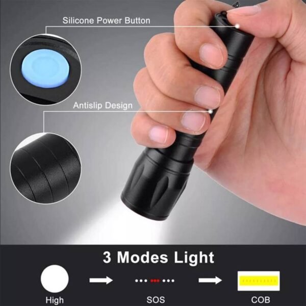 LED USB Rechargeable Mini Flashlight – Ultra-Bright Tactical Emergency Light