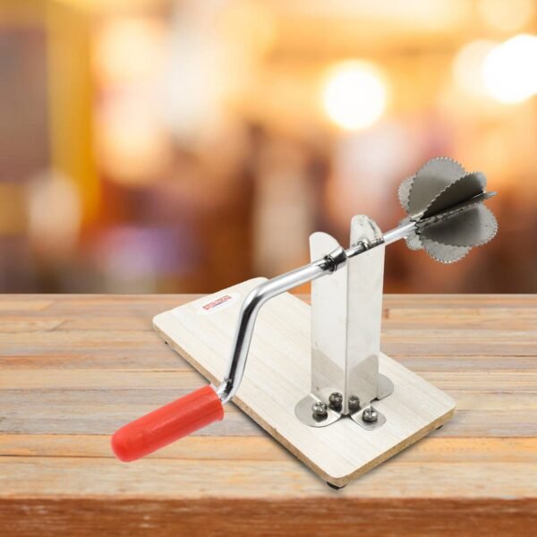 3_cecba178-1ff6-43a2-84bc-ef9dad767d75.jpg Stainless Steel Coconut Scraper with Wooden Base (1 Pc)