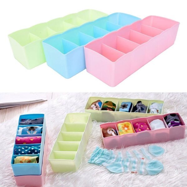 5 Compartments Socks / Handkerchief / Underwear Storage Box (pack of 2)