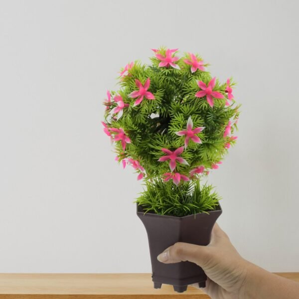 Wild Artificial Flower Plant with Cute Pot (1 Pc)