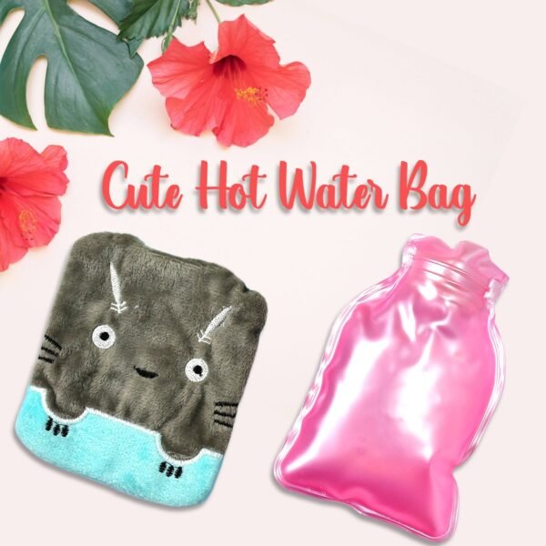 3_e5a2d3ef-d5d0-4558-baca-fcab322f6b92.jpg Grey Cat Print Small Hot Water Bag with Cover for Pain Relief