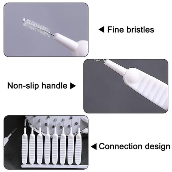 10-Piece Multifunctional Reusable Anti-Clog Shower Nozzle Brush