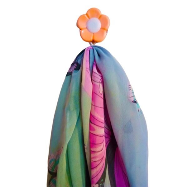 Plastic Self-Adhesive Flower Shape Hooks (Pack of 5)