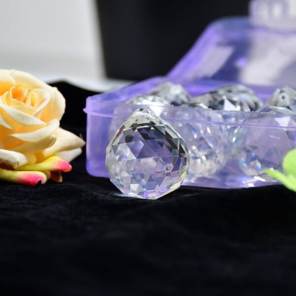 3_ef025364-68f2-45a8-845b-1f7ae7be57fa.jpg White Crystal Ball Hanging Crystal Ball for Home and Office or Car Decor.