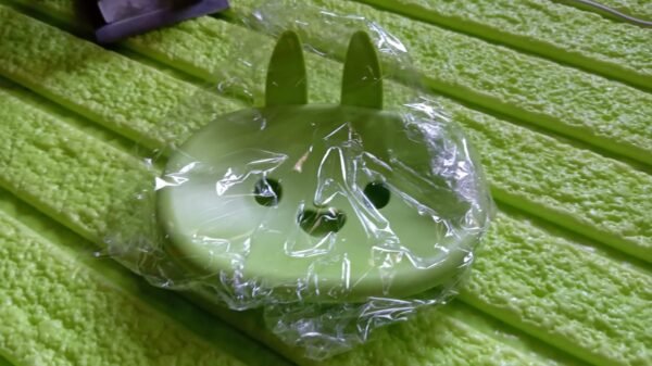 Soap Box  Cute Rabbit Shape Double Bowl Plastic Rack Storage