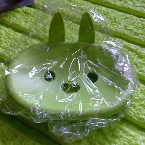 Soap Box  Cute Rabbit Shape Double Bowl Plastic Rack Storage