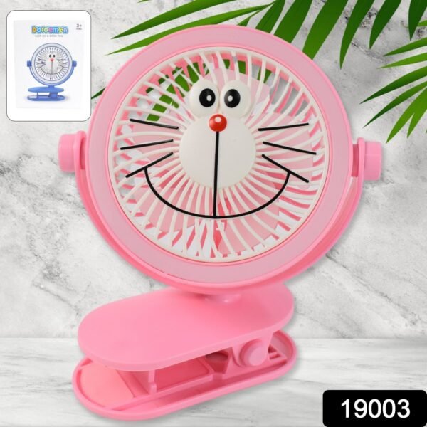 USB Portable Mini Desk Fan with Light – Personal Table Fan (1 Pc)