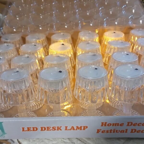 2in1 Transparent Mini Crystal Table Lamp with Reflection Light