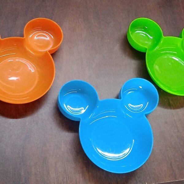 Mickey Mouse Shape Plates for Kids, Kids, Baby Cartoon Bowl Plate (1 Pc)