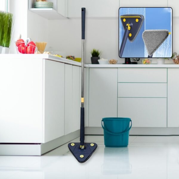 3ae5c908-71db-49c4-9e59-189aebe63c34.jpg Rotatable Adjustable Triangle Cleaning Mop Triangle Mop with Long Handle(1 Pc)
