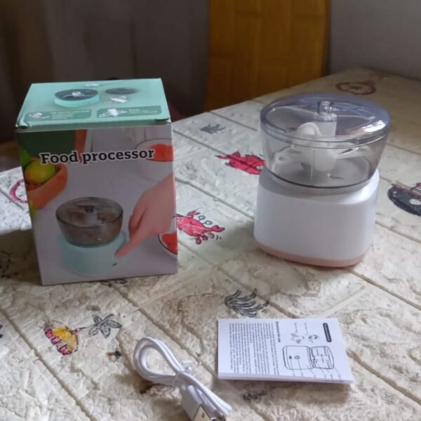 3ae9d6de-50f7-4bc5-8bf1-10a42006f9d0.jpg Portable Mini Food Processor Chopper Electric Veggie Chopper 3 Blades With Charching Cable Type C, Vegetable Chopper, Garlic Chopper Food Grinder for Chopping Ginger, Pepper Chili, Onion, Fruit, Meat