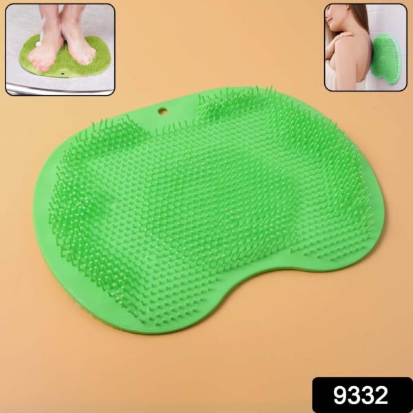 Green Silicone Bath Massage Cushion – Suction Cup Exfoliating Foot Scrubber & Mat