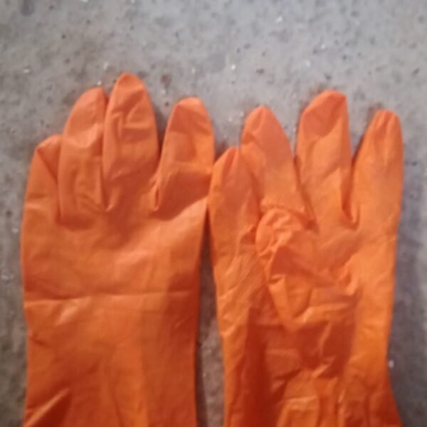 3b28adc9-3d2f-49d8-aa4c-b8b7b5d7de16.jpg Multipurpose Rubber Reusable Cleaning Gloves, Reusable Rubber Hand Gloves I Latex Safety Gloves I for Washing I Cleaning Kitchen I Gardening I Sanitation I Wet and Dry Use Orange Gloves (1 Pair 40 Gm)