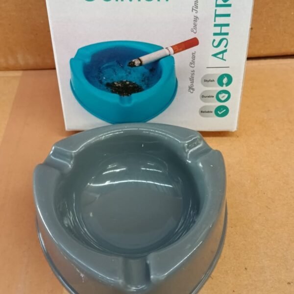 Oblivion Durable Plastic Ashtray Wide Bowl and Triple Cigarette Holder Slots (1 pc)