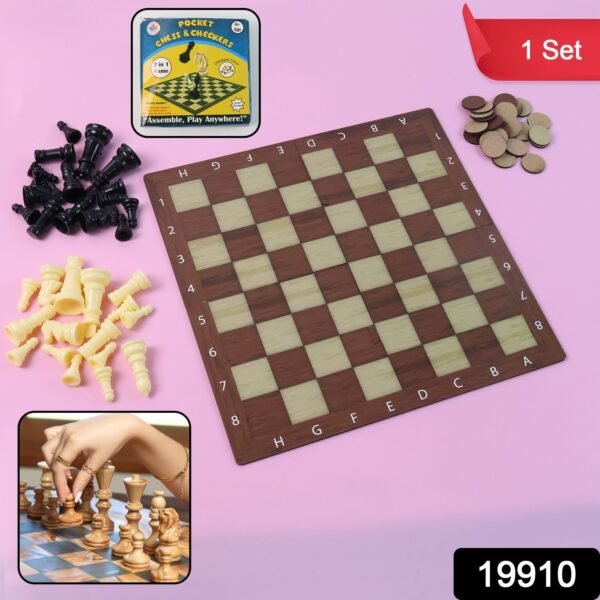 Chess & Checkers 2-in-1 Travel Game - (1 Set)
