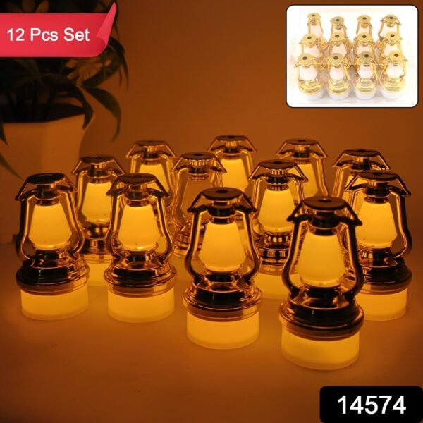 3ce01af1-cb58-4837-8284-ca98fb3368ed.jpg Decorative Vintage Lantern Style Flameless LED Candles (12 Pc)
