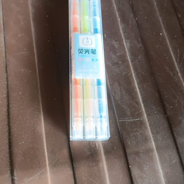 Dual-Headed Highlighter 3 Colors Double head Highlighter Pen (3 Pcs Set)