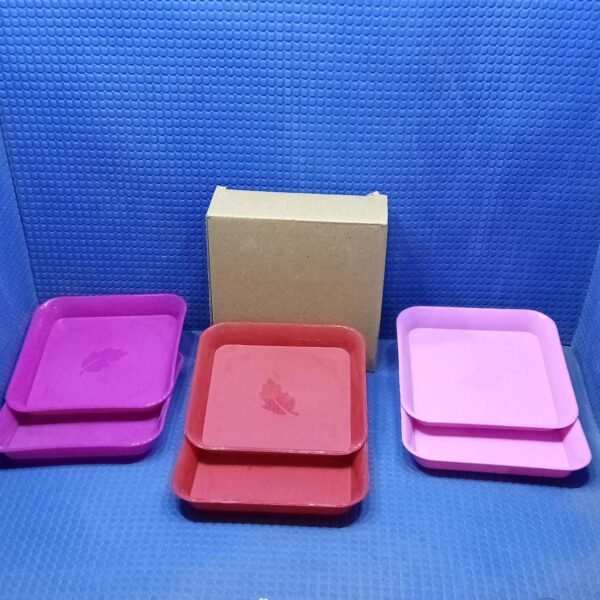 3de0ebdb-296b-4160-adce-47a30c200d07_638042ac-7f9c-439b-90cc-a61365075c65.jpg Square Plastic Dinner Plate Set (Set of 6 Pcs) Colorful Snacks / Breakfast Plate (Set of 6 Pcs)