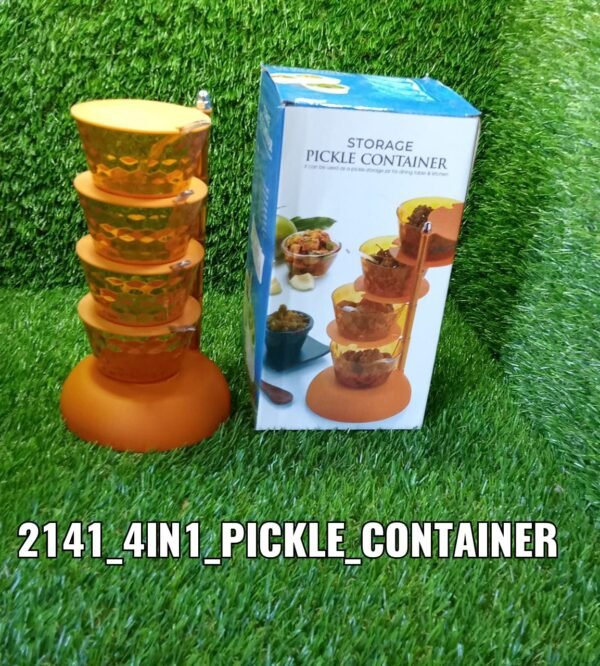 3e4071c7-2361-4ada-9a9b-2731f0440240.jpg 4 in 1 Multipurpose 360 Degree Rotating Pickle Rack Container for Kitchen
