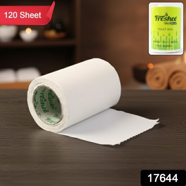 3e4e33fe-7d85-4dd2-a96d-c0108240c87b.jpg Freshee Ultra-Soft 2-Ply Toilet Roll — 120 Sheets Per Roll (10x10 Cm)