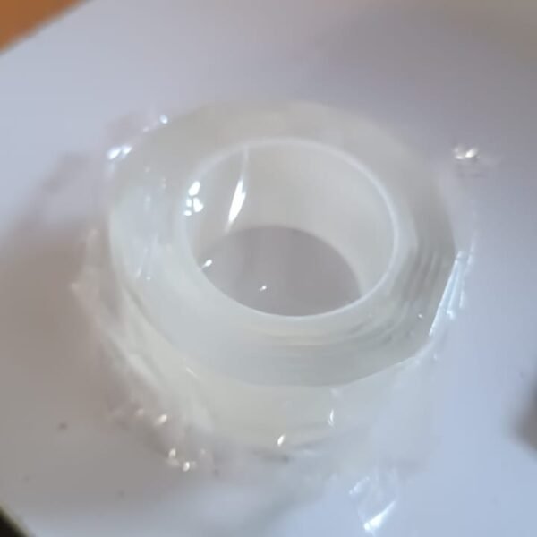 Sticky Double Sided Tape Washable Adhesive Tape Reusable (12×3 Cm / 1 Pc)