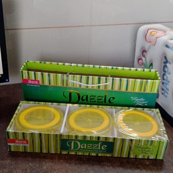 3f44b3ce-e9ca-4f27-891b-8a876b4e1eb7.jpg Dazzle Glass Bowl Set Mixing / Storage Bowls with Lids (3 pcs Set)