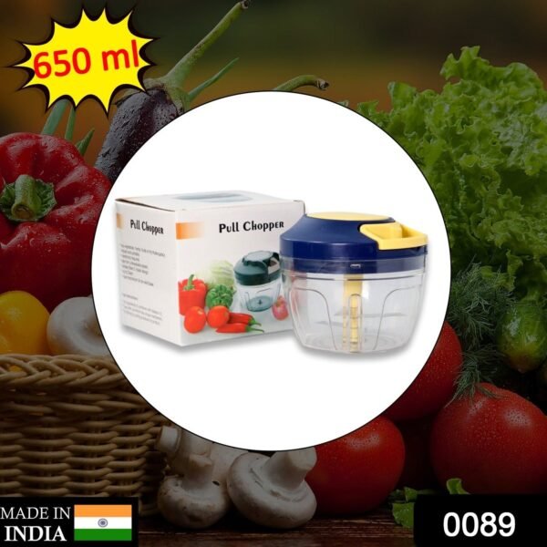 Chopper with Blades Chopping Vegetables and Fruits for (650ml)