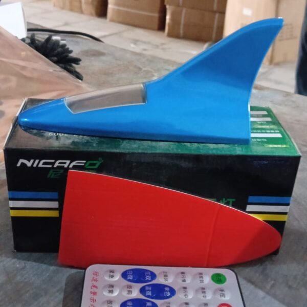 Solar Shark Fin LED Signal Antenna Light for Car Roof Decoration