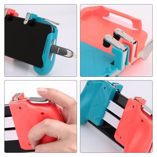 Portable Mobile Game Pad Controller with 4 Triggers for Survival Games