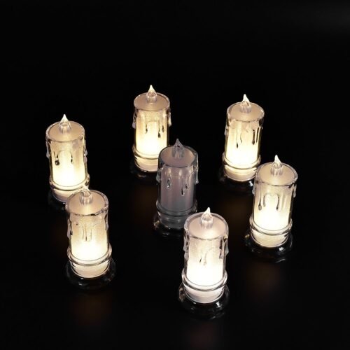 3image_bc036890-2c48-4365-9351-28b463076779.jpg Big Flameless Melted Design Candles Set, Diwali (12 pcs)
