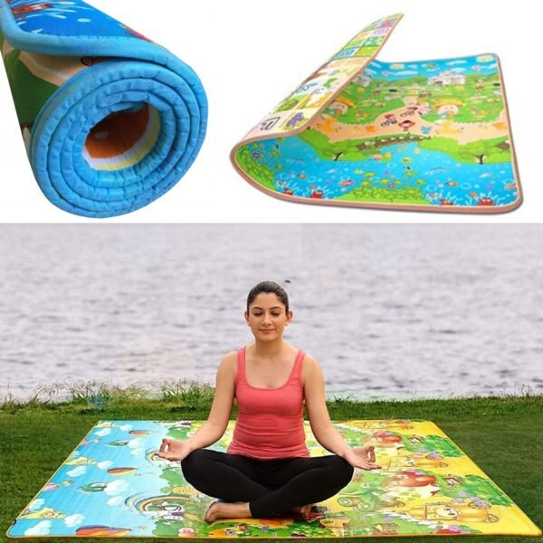 3image_be84bb7e-16c2-4f21-a898-e931ba1aaf2f.jpg Waterproof Double Side Baby Play Floor Mat for Kids Home With Bag (Size 120 x 180cm)