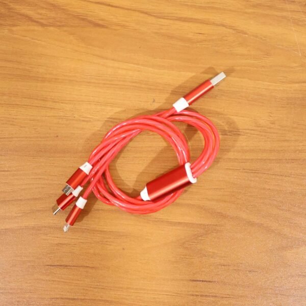 3-in-1 LED Glow Fast Charging Cable (1 Pc)