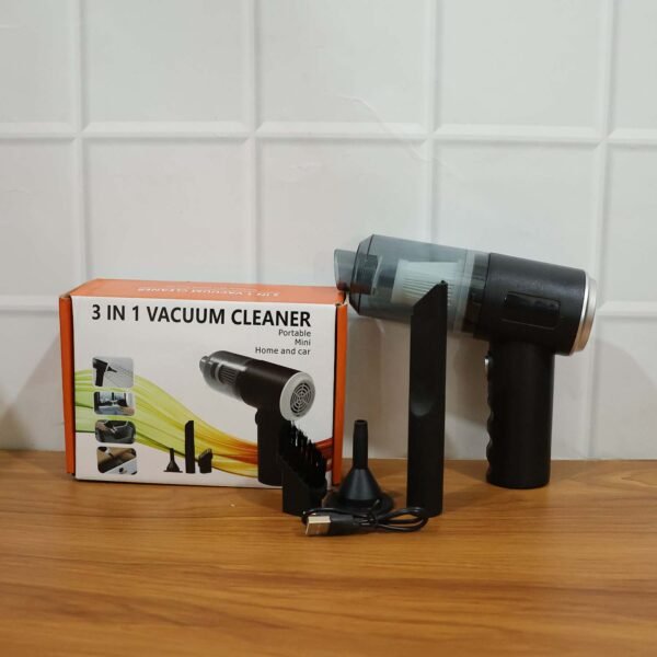 3-in-1 Portable Handheld Vacuum Cleaner for Home & Car Cleaning (1 Pc)