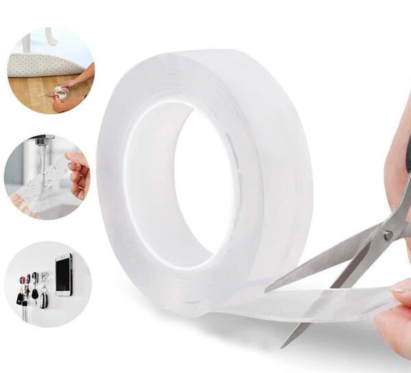 Double Sided Nano Adhesive Tape, 3 meter Washable Traceless Nano Gel Tape