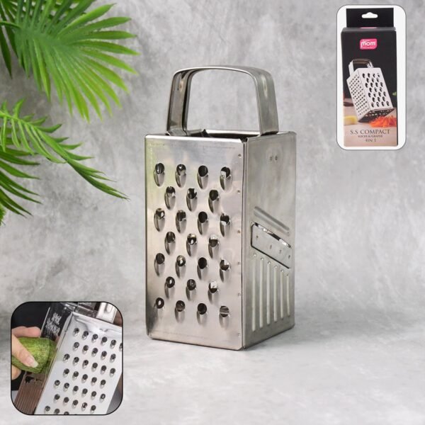 Supermom Premium 4-in-1 Stainless Steel Compact Grater and Slicer