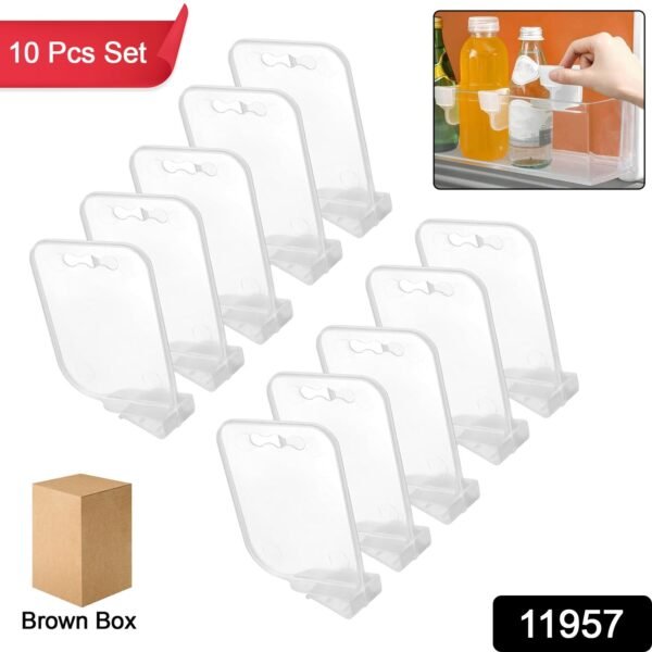 Plastic Storage Baskets – Space Allocator, Refrigerator Organizer Bins (10 Pcs Set)