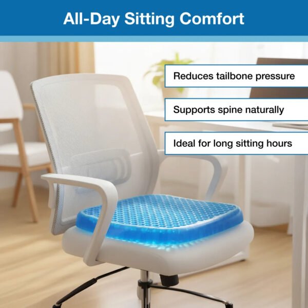 41-1.jpg Cushion Seat Flex Pillow, Gel Orthopedic Seat Cushion Pad (Egg Sitter)