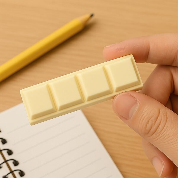 4168_chocolate_shape_eraser_1pc.jpg 3D Chocolate Shaped Soft Pencil Erasers for Kids School Rewards (1 Pc 4 Grid)