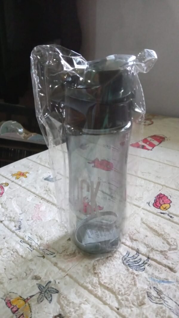 417db434-c7af-46ed-a444-f65a1228e7a1.jpg Plastic water bottle Outdoor Sport Bottle With Carry Case, leak proof BPA-free for travel cold and hot water Plastic water bottle with daily water intake for gym and children, Home, Travel, Office Use (1 pc )