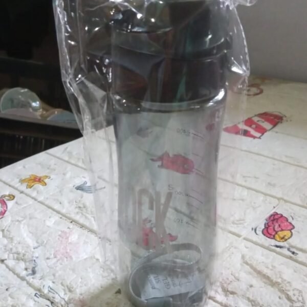 417db434-c7af-46ed-a444-f65a1228e7a1.jpg Plastic water bottle Outdoor Sport Bottle With Carry Case, leak proof BPA-free for travel cold and hot water Plastic water bottle with daily water intake for gym and children, Home, Travel, Office Use (1 pc )