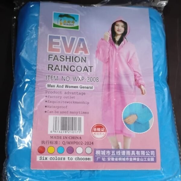 Adult Portable Rain Coat, Men & Women Outdoor Traveling Eva Material Raincoat