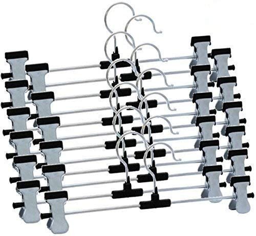 41ahy0_2KXL.jpg Hangers with 2-Adjustable Anti-Rust Clips (Pack of 12)