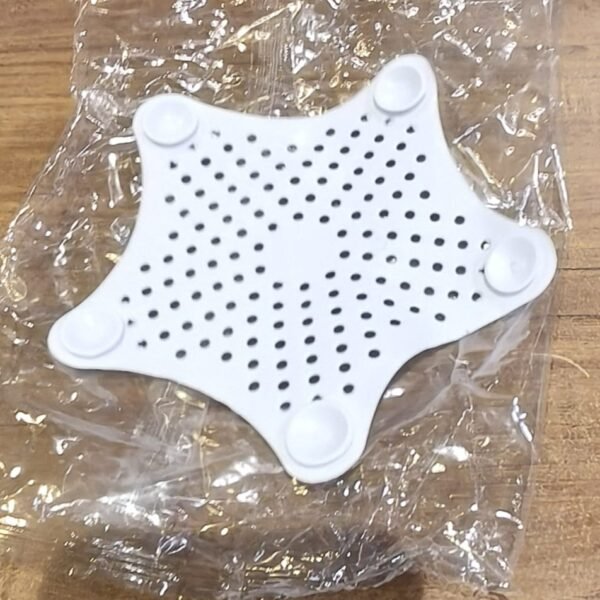 White Silicone Star Shaped Sink Filter Bathroom Hair Catcher Drain Strainers Basin
