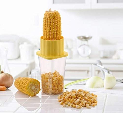 Multi Use Plastic Corn Stripper Cob Remover Bowl