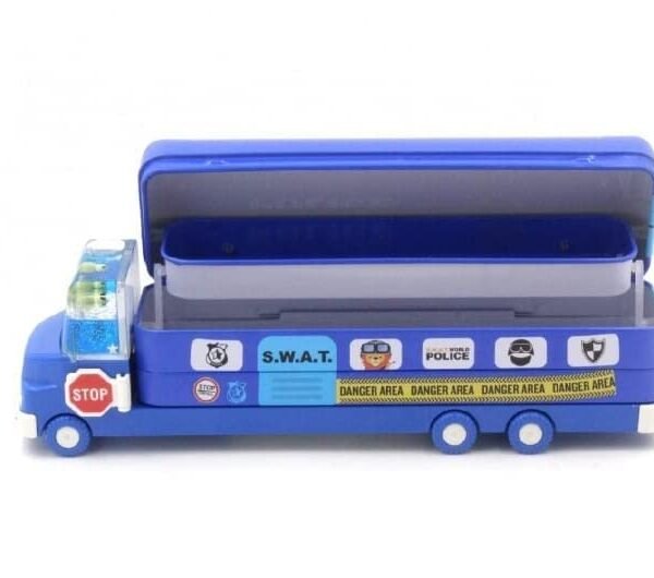 Double Decker Magic Truck Compass Multi Level Metal Pencil Case