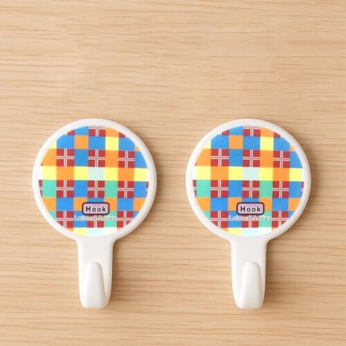 Strong Self-Adhesive Hooks (2 Pc): Heavy Duty, Waterproof, All-Purpose