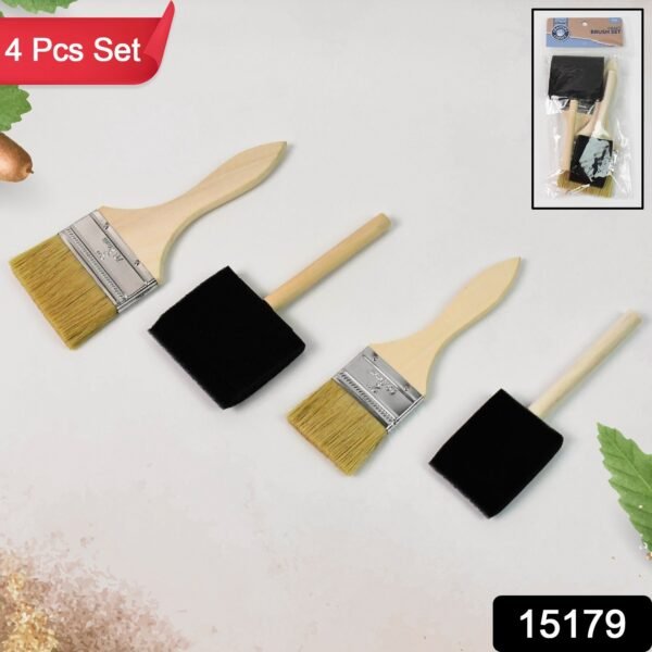 425.jpg Paint Brush for Wall Painting & Foam Brush Painting Sponge Tool (4 Pcs Set)