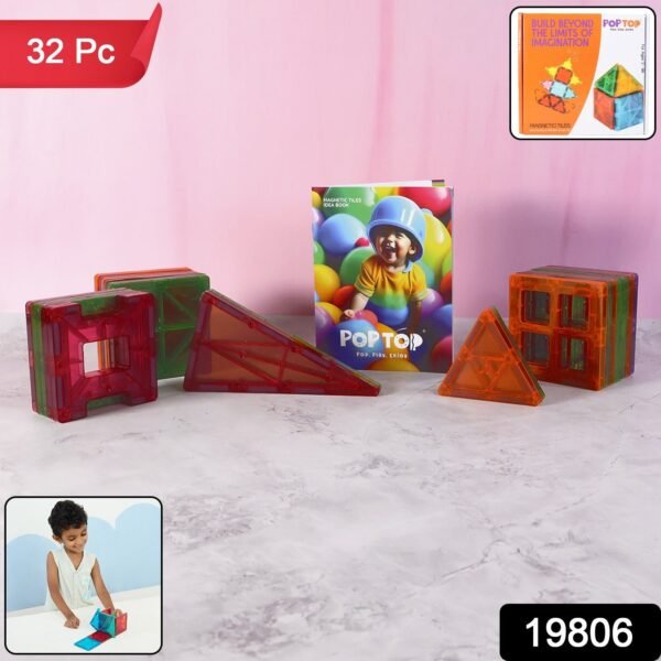 42a9bd39-8270-4669-8a0b-75f127d71321.jpg Magnetic Building Tiles - (32pc / Set)